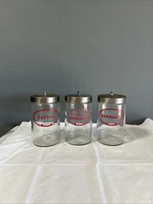 Vintage Merco Medical Glass Jars Apothecary Set of 3 Box K