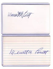 (2) MERRITT "MEM" LOVETT INDEX CARD SIGNED 1933 WHITE SOX PSA/DNA CERT 1912-1995