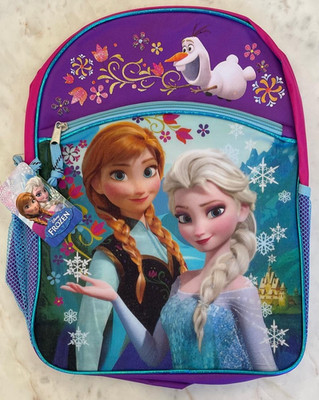 Disney Frozen Anna & Elsa Backpack (Purple & Blue), Authentic Licensed NWT