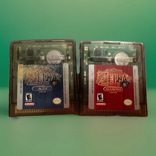 Legend of Zelda Oracle of Ages & Seasons GBC Tested Authentic Lot Nintendo