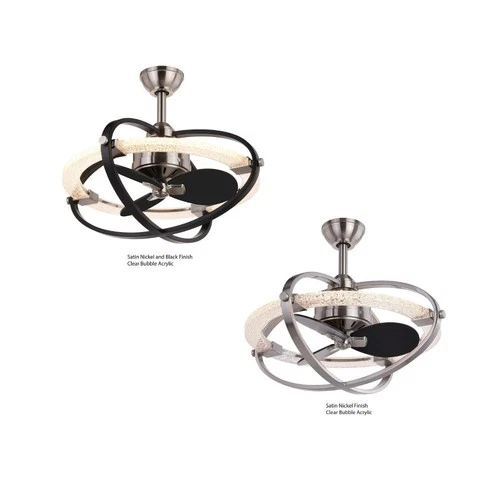 Galileo 1-Light Ceiling Fan in Contemporary and Globe Style 19.75 Inches Tall - Picture 8 of 10