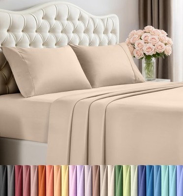 Utopia Bedding California King Sheet Set   4 Piece Bed Sheets for Cal King Si...