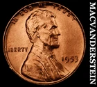 1953 Lincoln Wheat Cent - Choice Gem Brilliant Unc  No Reserve  #K3003