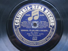 Listing image for THE ELLERY BAND 12" 78 RPM SERENADE, LES MILLIONS D'ARLIQUIN COLUMBIA RENA (2ND)