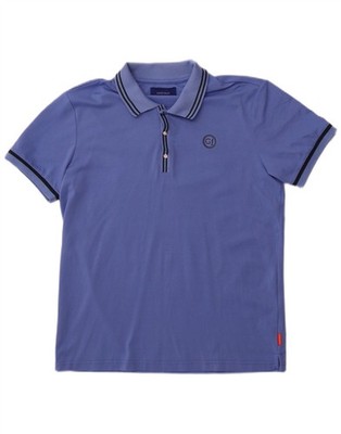 Gaudi Mens Polo Shirt Medium Blue Polyamide CF21