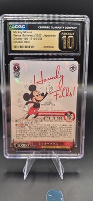 2023 Weiss Schwarz Disney 100 Mickey Mouse RR Holo JP CGC PRIST 10 DDSS104-056