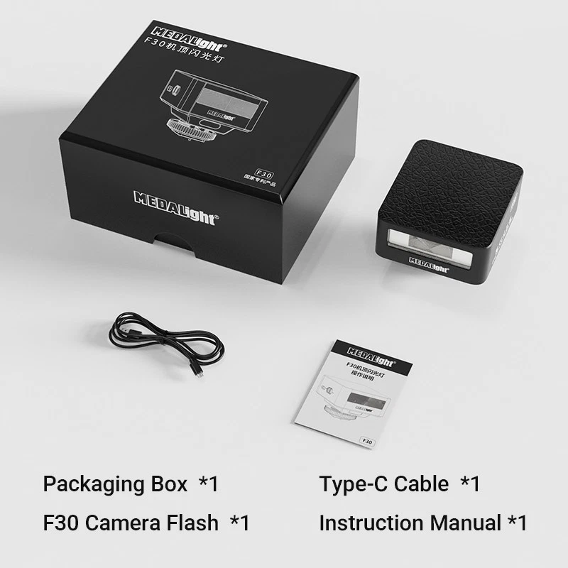 MEDAlight F30 Mini Flash Light Speedlite for Canon Sony Fuji Nikon Leica Camera - Image 2 of 4
