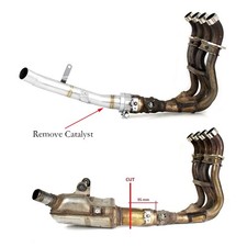 For Suzuki GSXS1000 Katana 2015-2020 Replace Catalyst Exhaust Kits Mid Link Pipe