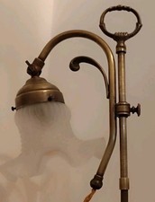 ANTICA LAMPADA MINISTERIALE OTTONE SCRIVANIA TAVOLO UFFICIO REGOLABILE ALTEZZA