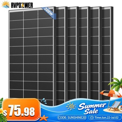 200W 1200W Bifacial N-type Solar Panel 12V Mono 18BB High-Efficiency PV Off-Grid
