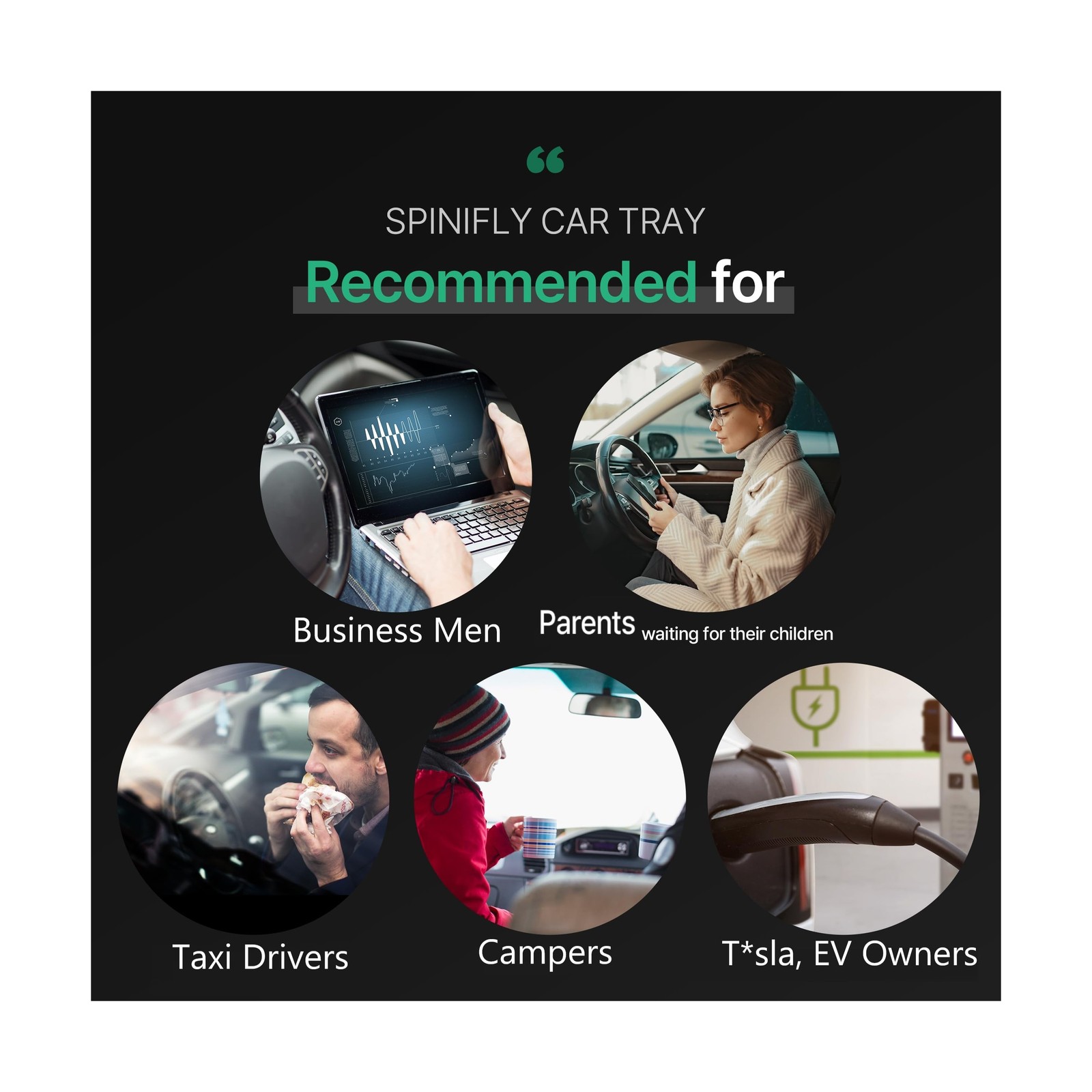 2 in 1 Steering Wheel Tray – Car Tray & Food Table – Car Essentials  thumbnail 6