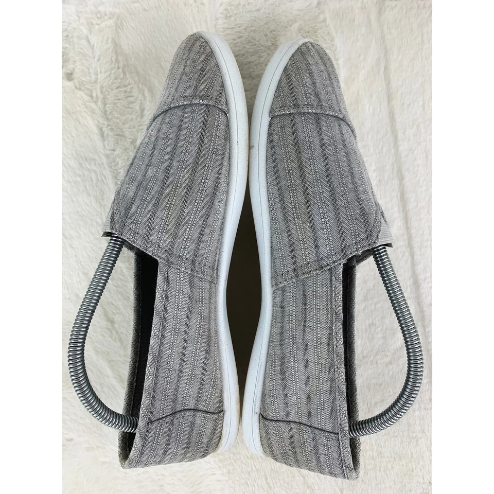 Zapatos planos sin cordones informales de lona grises para mujer talla XXL Foto 4 de 4