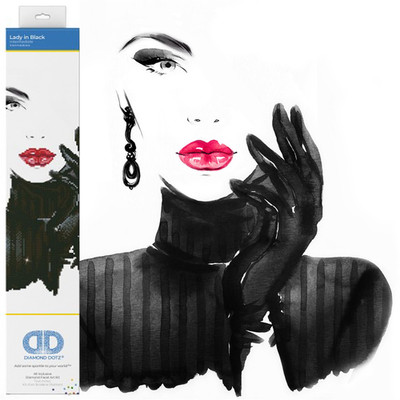 Diamond Dotz Lady In Black Diamond Painting Kits For Adults - Diamond Art Kits