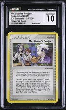 Pokémon Mr. Stone's Project 79/106 EX Emerald Reverse Holo Stamp CGC 10 Gem Mint on eBay