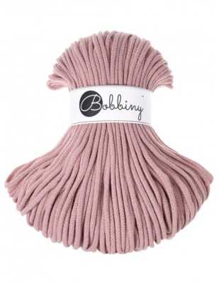 Bobbiny Braided Cotton Cord - Blush | 5mm 100m/108yds