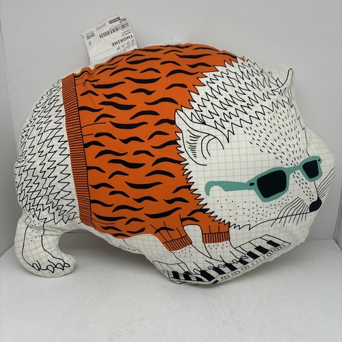IKEA Thorine Hedgehog Piano Throw Pillow Plush 18" Retired 703.003.02 Sunglasses
