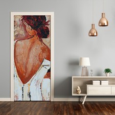 3D Wall Sticker Decoration Self Adhesive Door Wall Mural Modern Woman