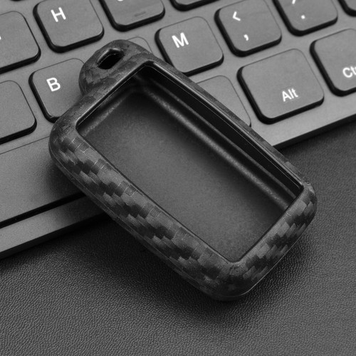 Silicone Carbon Fibre Car Smart Key Chian Case Cover For Toyota Kluger Corolla - Picture 4 of 12