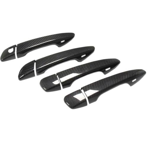 Gloss Real Dry Carbon Fiber Keyless Entry Handle Cover Fits 10-15 RX350 RX450H - Picture 3 of 3