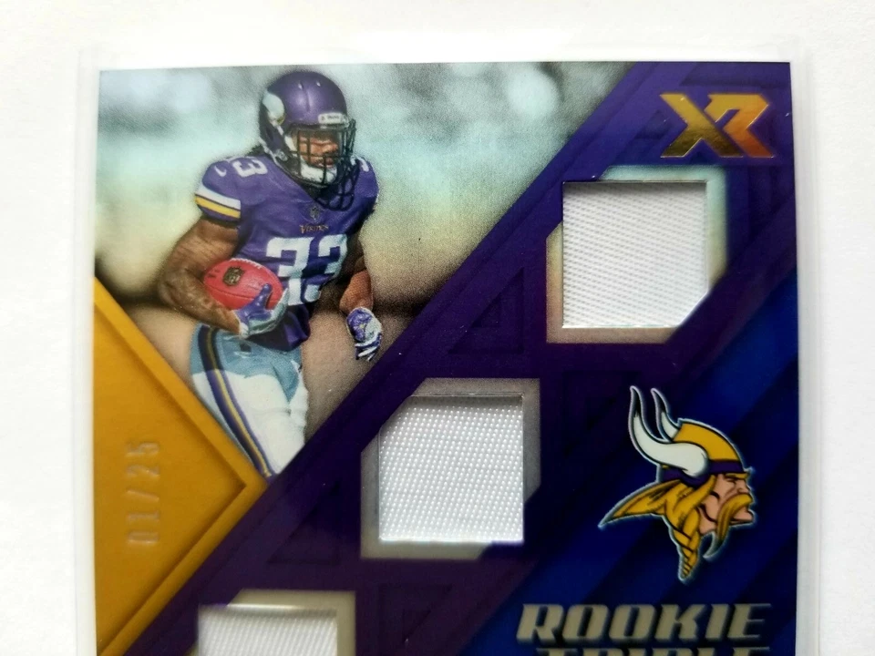 2017 PANINI XR GOLD DALVIN COOK RC/PATCH/AUTO! 1/25! 1/1! FIRST ONE! - Image 4 of 4