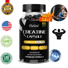 Creatine Capsules | 3500MG | Pre-Workout for Men and Women | 30to120 Capsules