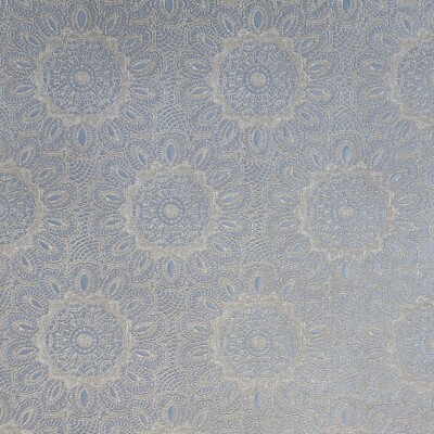 Lace flowers pattern Tan Gray Silver metallic faux fabric textured Wallpaper 3D