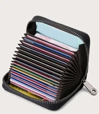 BRAND NEW!! SALE!! Men Litchi Embossed Card Holder- Lightweight- Color Black