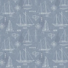 Michael Miller Fabrics~Sail Plan~Blue~Bon Voyage~CX10842~ BTY Nautical Sailboat