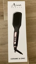 Aima beauty Shine Heated Straightening Brush, Ceramic & Ionic. New, sealed Box