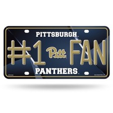 pittsburgh panthers nhl ice hockey #1 fan team logo license plate made in usa