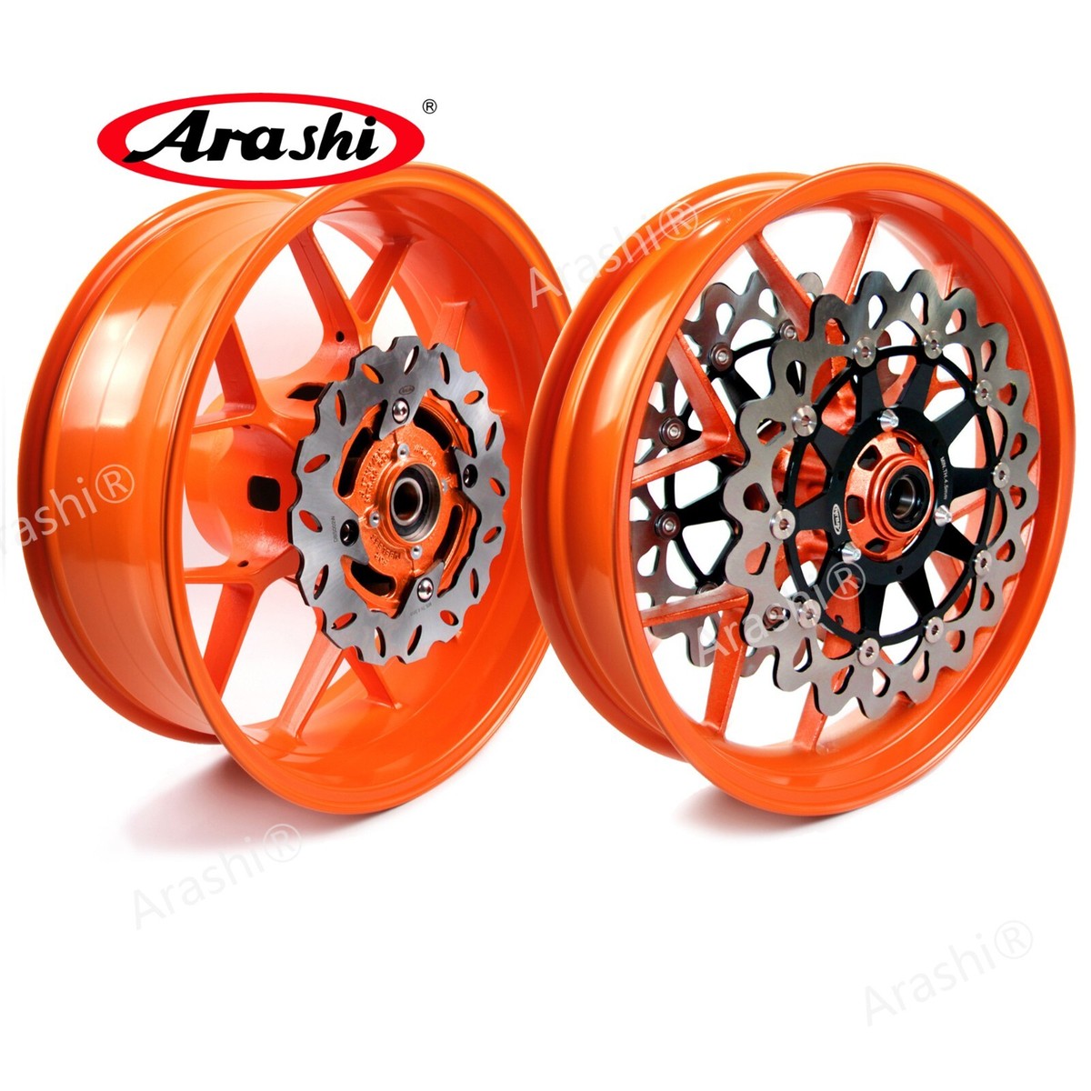 For Honda CBR1000RR 2006-2016 Repsol Orange Front Rear Wheel Rim +