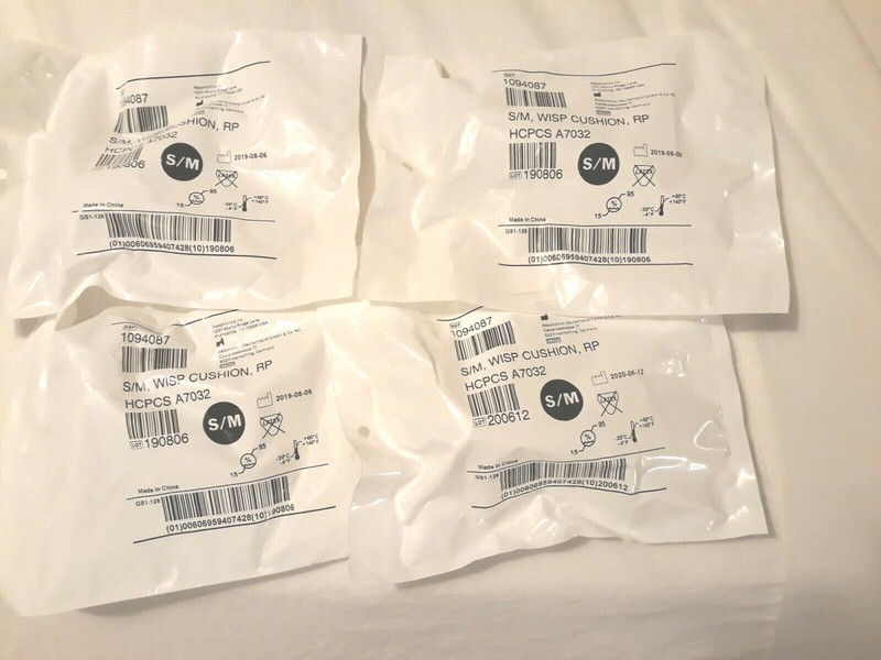 4 Philips Respironics Wisp Nasal Mask Cushion size S/M New Sealed