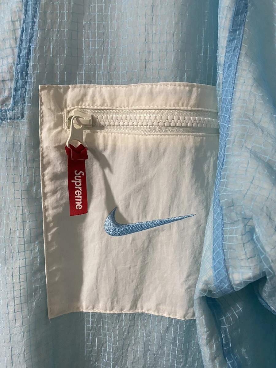 FW20 Supreme x Nike Jewel reversible ripstop anorak light blue Size XL