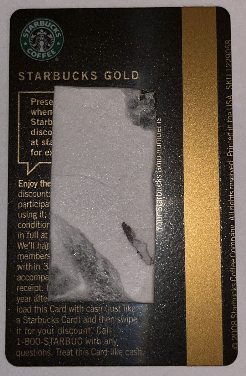 Starbucks 2008 Black Gold Display Card Retail Edition No Numbers