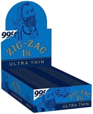 ZIG-ZAG Ultra Thin Rolling Papers, 1 1/4 Size, Pre-Priced at $0.99, 24 Booklets