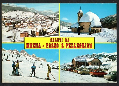 HQ - Postcard  neu / new  -  Saluti da Passo s.Pellegrino -  Moena  -  Italien