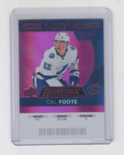 21/22 UD Credentials Tampa Bay Cal Foote Debut Ticket RC card #121 Ltd #10/49