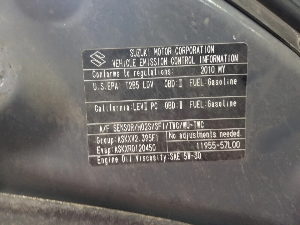 **SEM FRETE** 2010 CAPÔ SUZUKI KIZASHI 11955-57L00 - Imagem 3 de 3