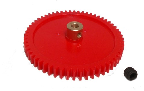 Model Plastic Gears with Brass Centre - screw fixing for 4mm shaft - Picture 6 of 7