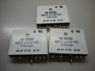 Lot of (3) Opto 22 G4 IDC5D Solid State DC Input Modules