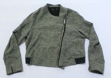 Noir Women's Side Zip Long Sleeve Collarless Blazer Jq2 Black/grey Size Xl
