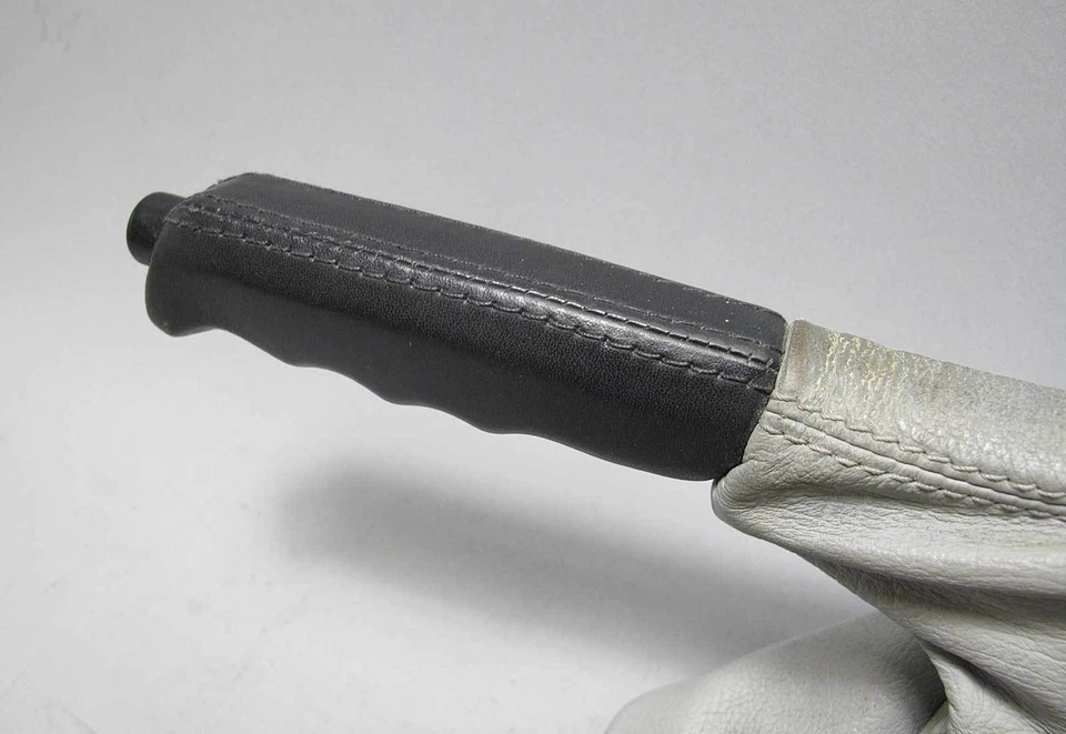 Alavanca de freio de mão BMW E34 1991-1995 de fábrica E-Brake estacionamento com bota cinza prata original de fábrica - Imagem 3 de 4