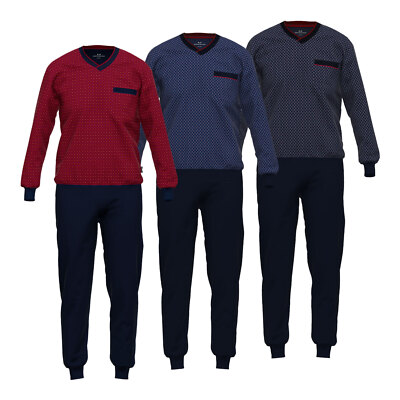 Götzburg Herren Pyjama Set Schlafanzug langarm Alan S M L XL XXL 3XL Farbwahl