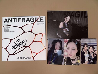 LE SSERAFIM LESSERAFIM AUTOGRAPH SIGNED ANTIFRAGILE ALBUM kazuha