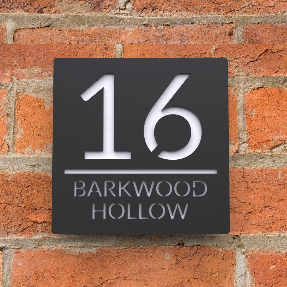 Personalised House Sign House Number Acrylic Number Custom Address Sign