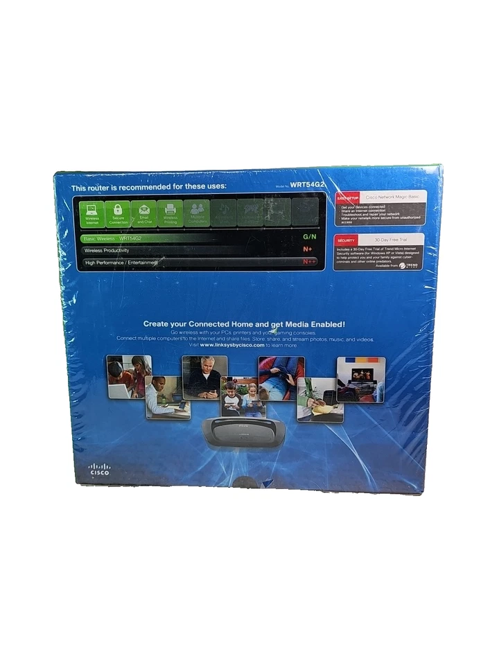 Cisco Linksys WRT54G2 Wireless-G Broadband Router 54 Mbps 4-Port 10/100 Mbps NEW - Image 2 of 4