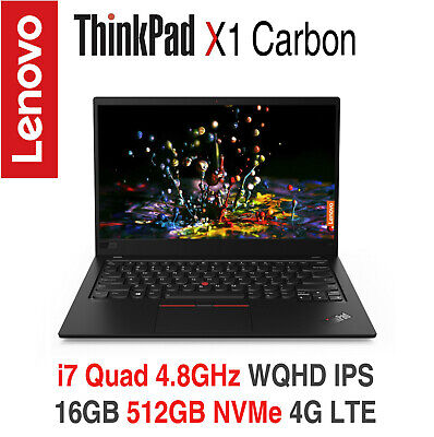 ThinkPad X1 Carbon i7 4.8GHz WQHD IPS 16GB 512GB 4G IR 3Y On-site+