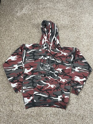 The Mystery Spot Hoodie Medium Mens Camo Long Sleeve Pullover Santa Cruz CA  Y2K