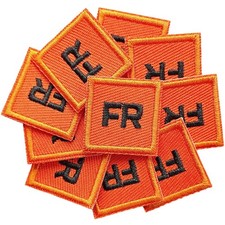 FR Clothing Patches Iron On Replacement For Shirts Pants Jackets Orange 10 PCS