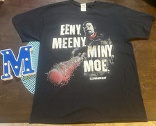 Camiseta The Walking Dead “Eeny Meeny Miny Moe” Negan; Talla L, Negra